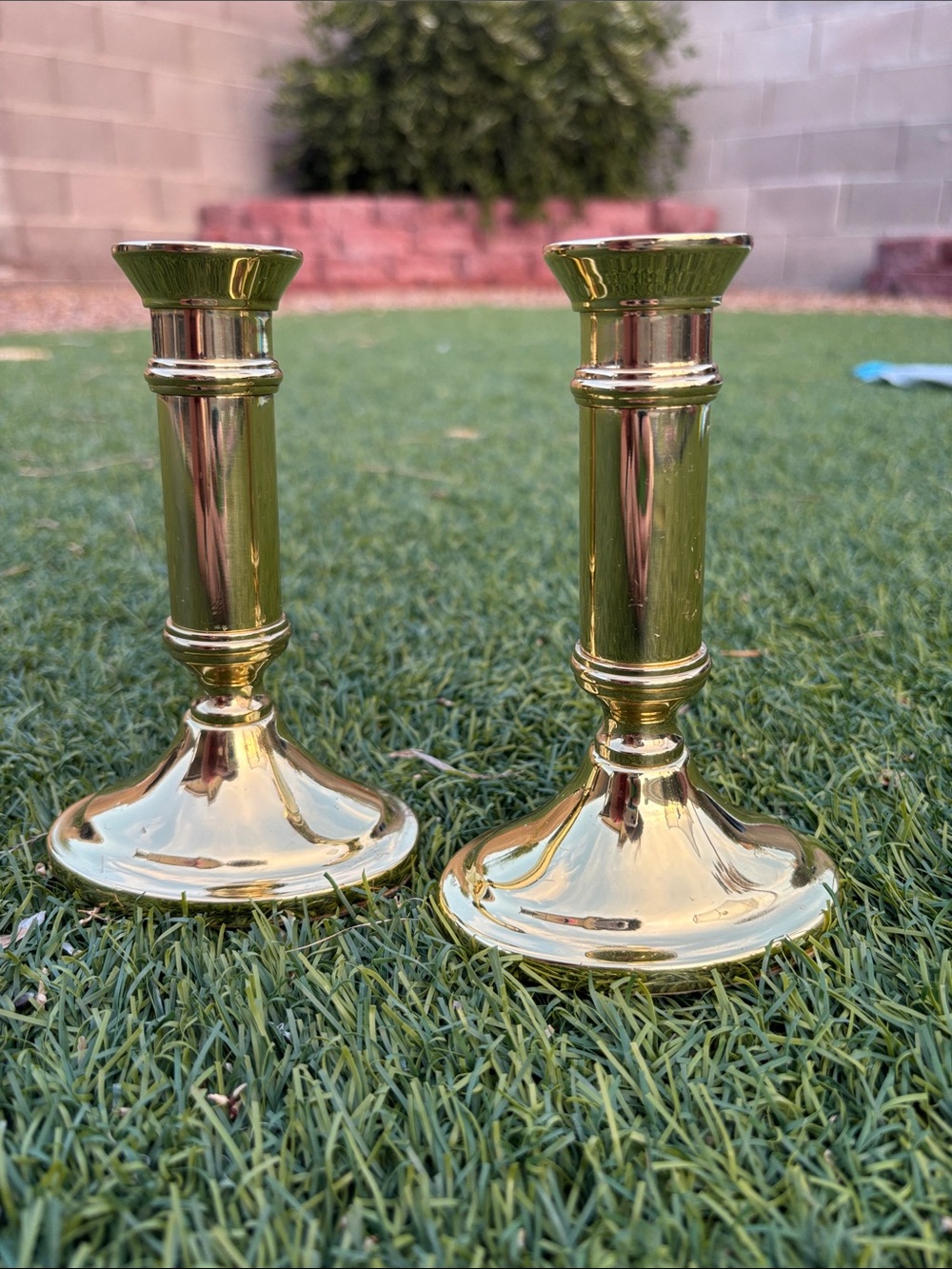 TWO Baldwin Brand Brass Candlestick Holders 6" Height